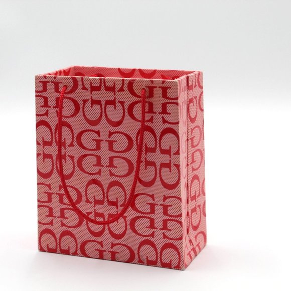 Vintage GUESS G Red Pink EMPTY Watch Jewelry Gift Hard Box Bag EMPTY BAG ONLY - Picture 1 of 8